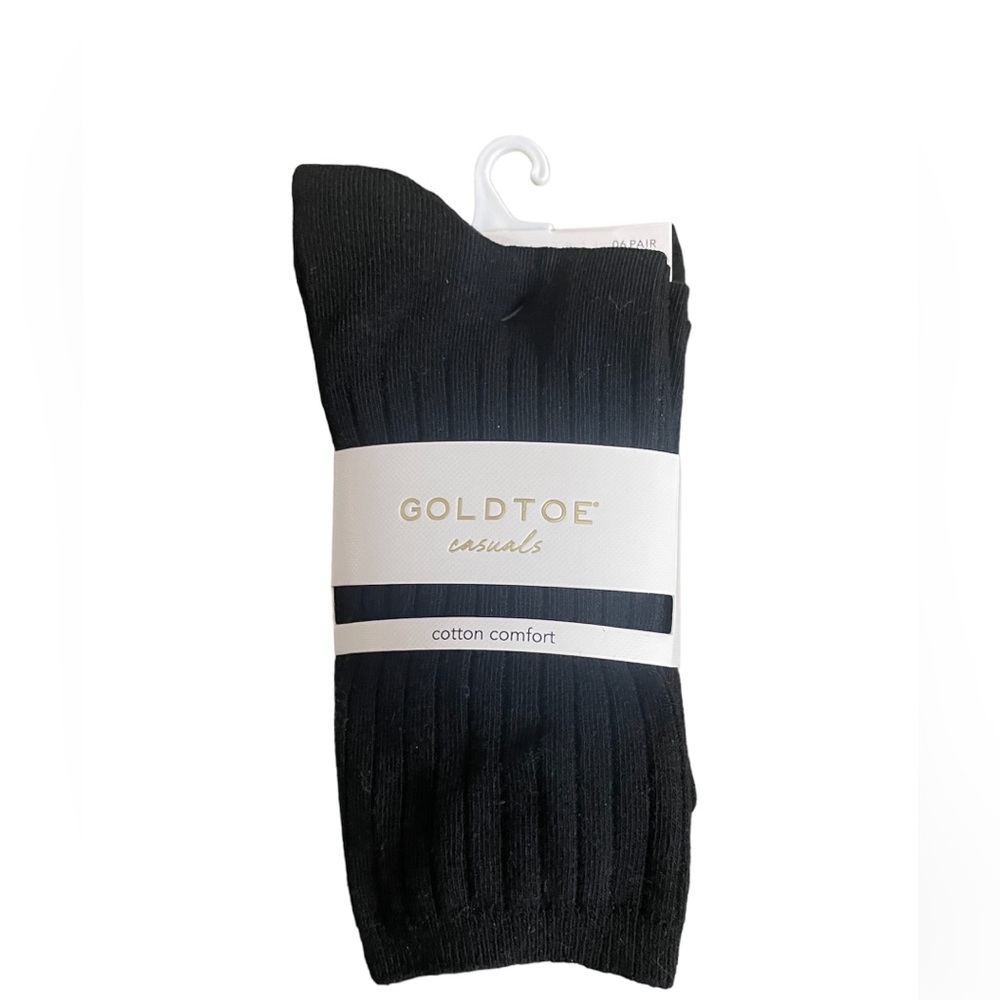 Women’s Gold toe Casuals Black Socks.